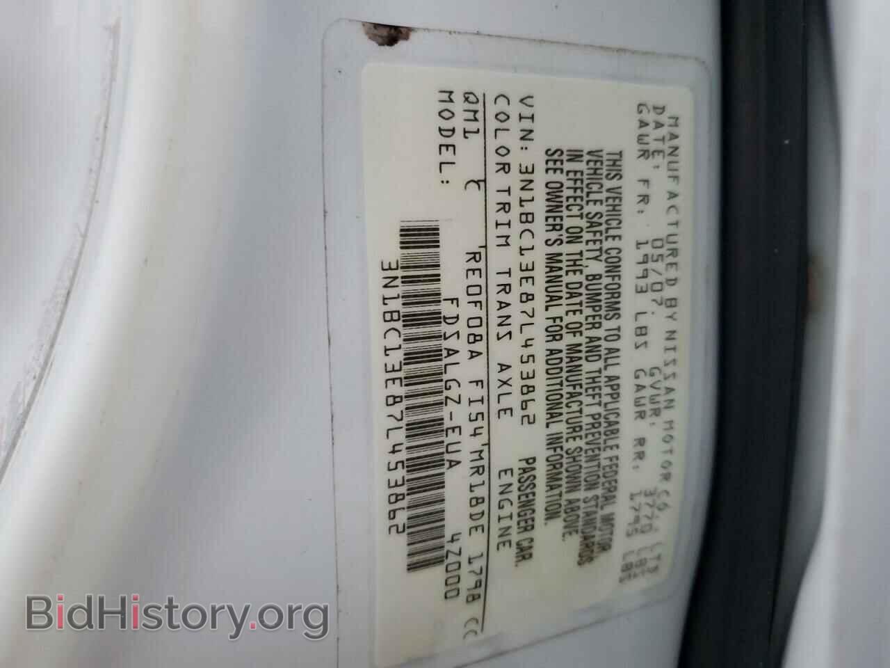 2007 NISSAN VERSA - VIN: 3N1BC13E87L453862 - Фото 10
