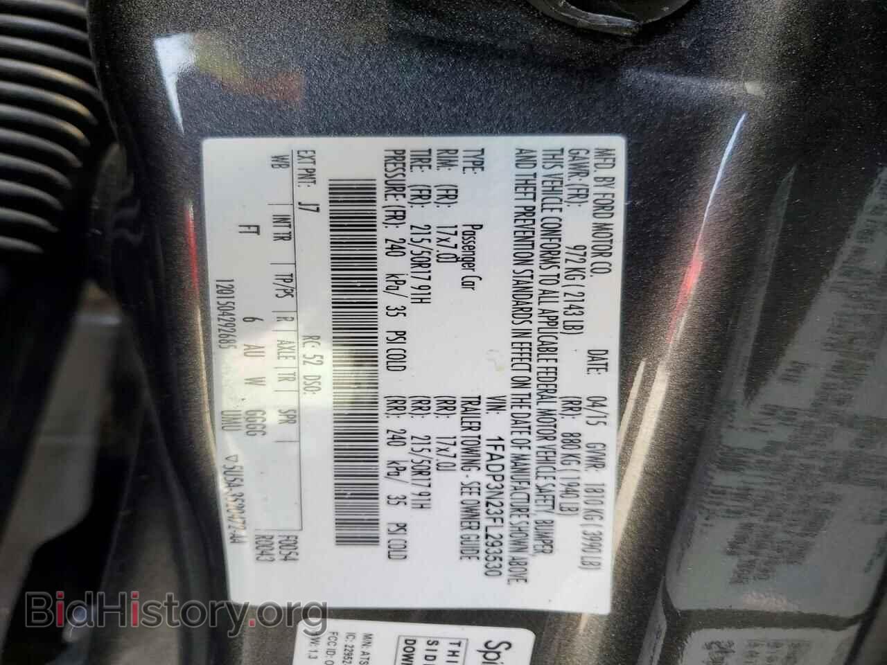 2015 FORD FOCUS - VIN: 1FADP3N23FL293530 - Фото 13