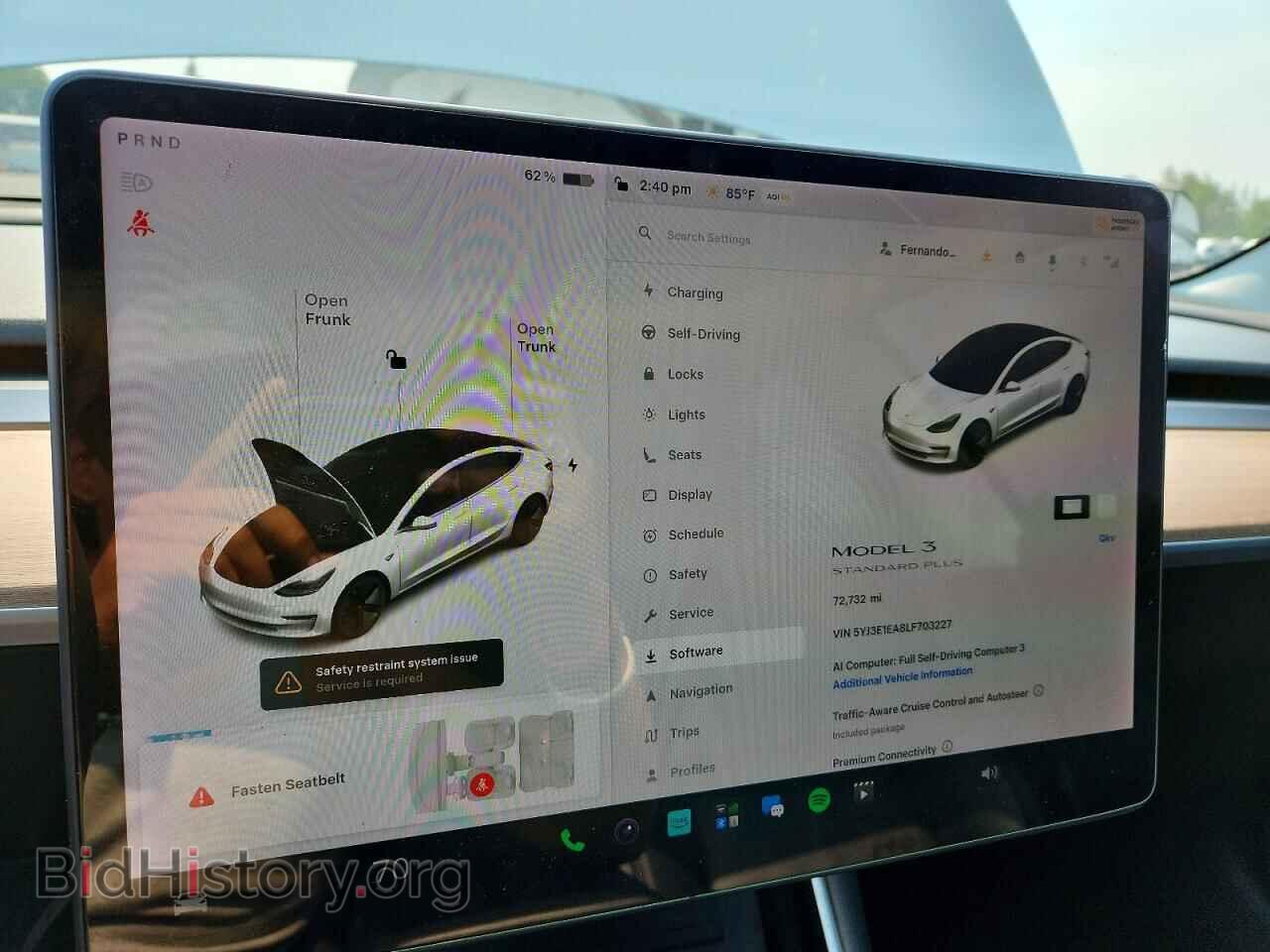 2020 TESLA MODEL 3 - VIN: 5YJ3E1EA8LF703227 - Photo 9