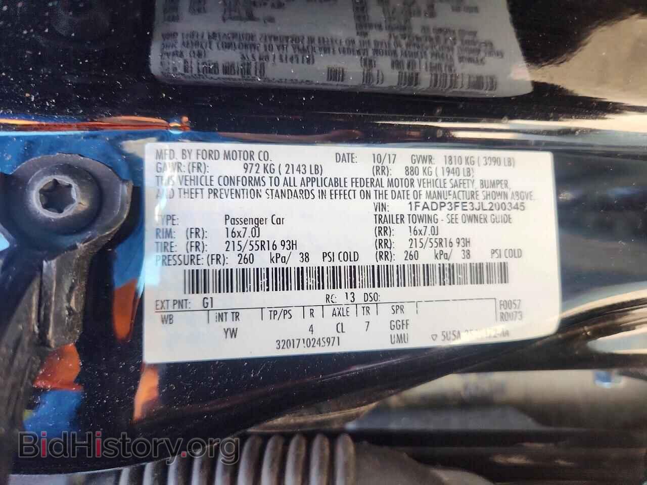 2018 FORD FOCUS - VIN: 1FADP3FE3JL200345 - Photo 13