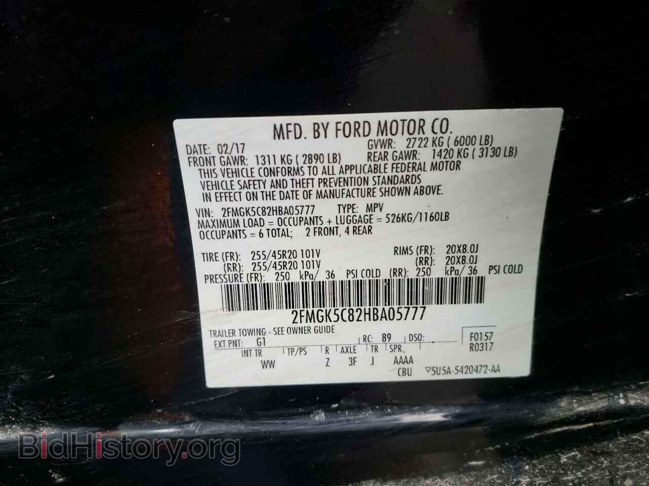 2017 FORD FLEX - VIN: 2FMGK5C82HBA05777 - Photo 10