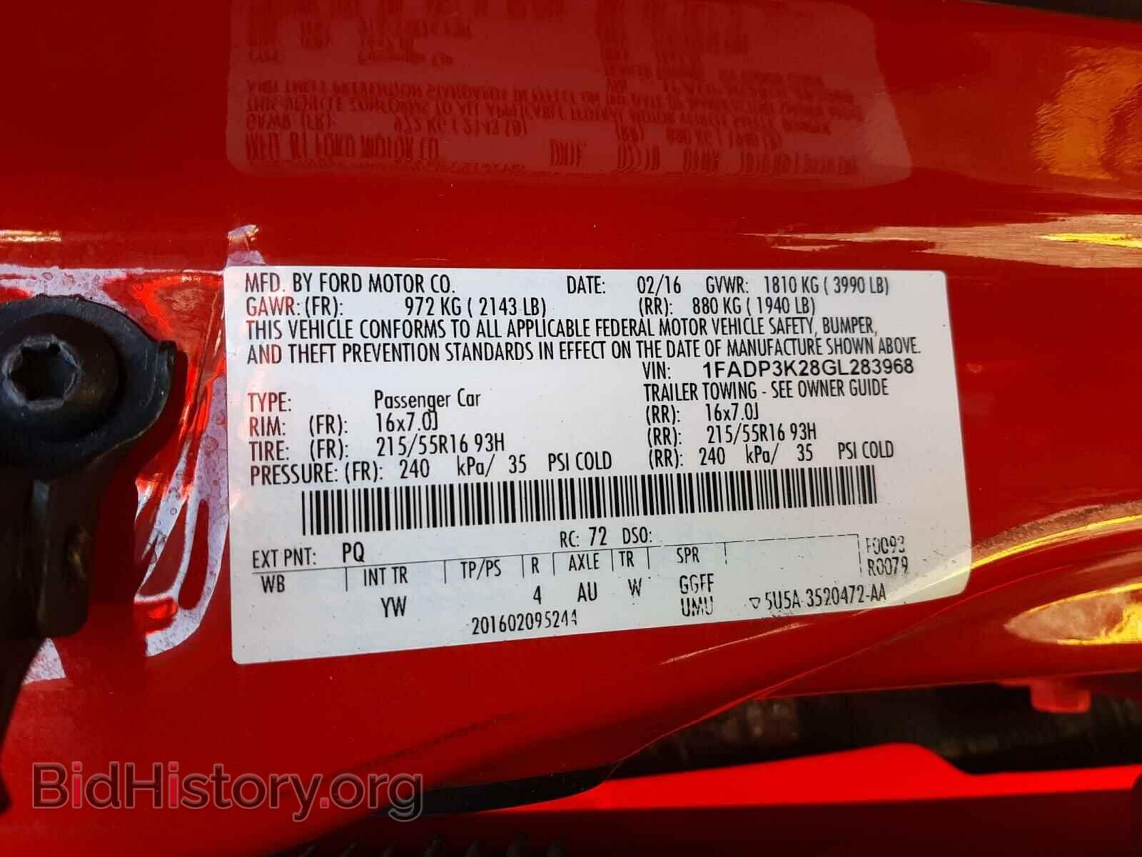2016 FORD FOCUS - VIN: 1FADP3K28GL283968 - Photo 10