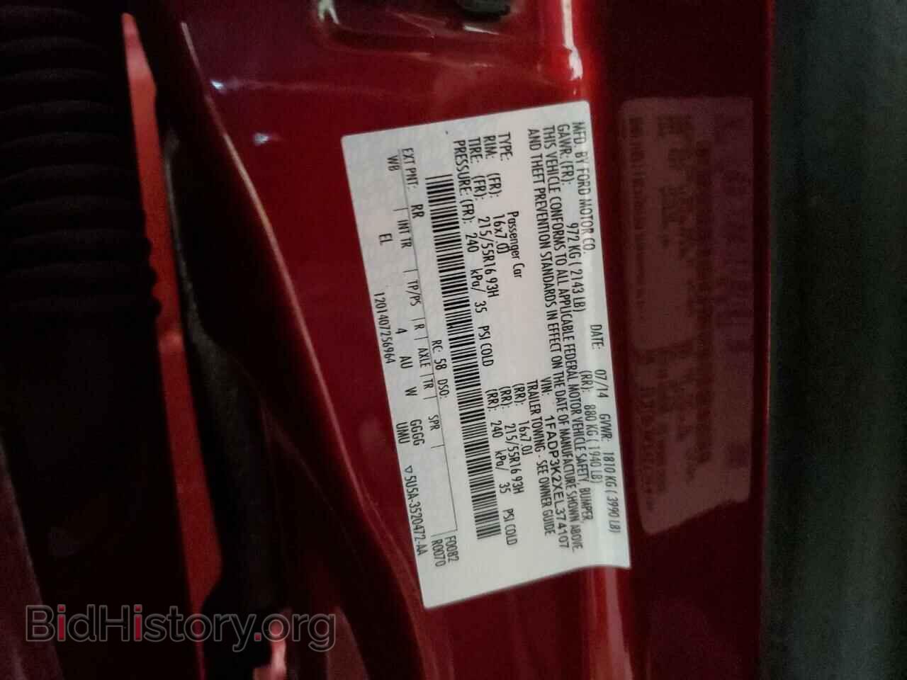 2014 FORD FOCUS - VIN: 1FADP3K2XEL374107 - Фото 13