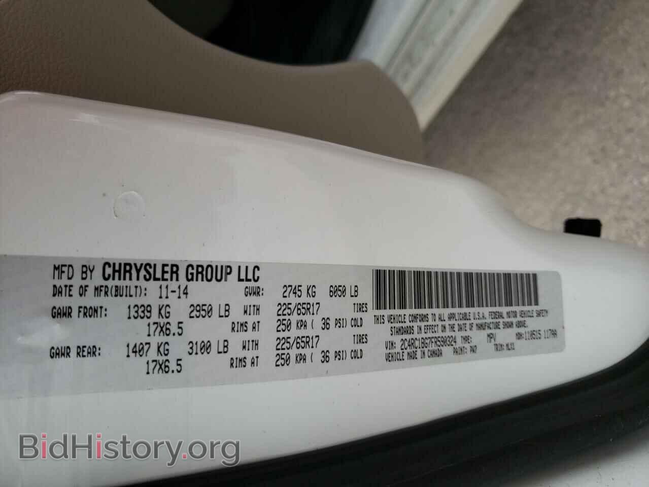 2015 CHRYSLER MINIVAN - VIN: 2C4RC1BG7FR590324 - Фото 10