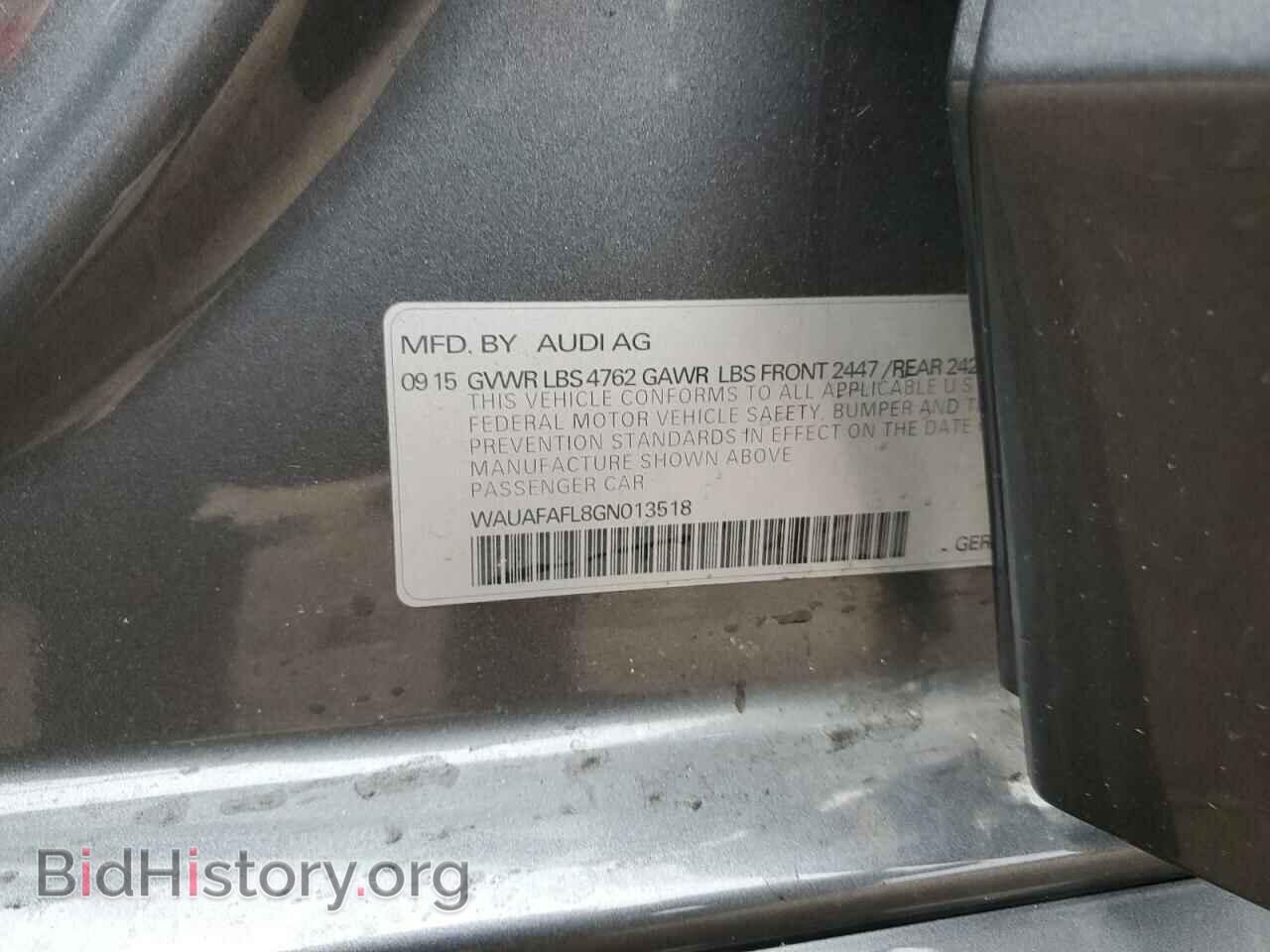 2016 AUDI A4 - VIN: WAUAFAFL8GN013518 - Фото 10