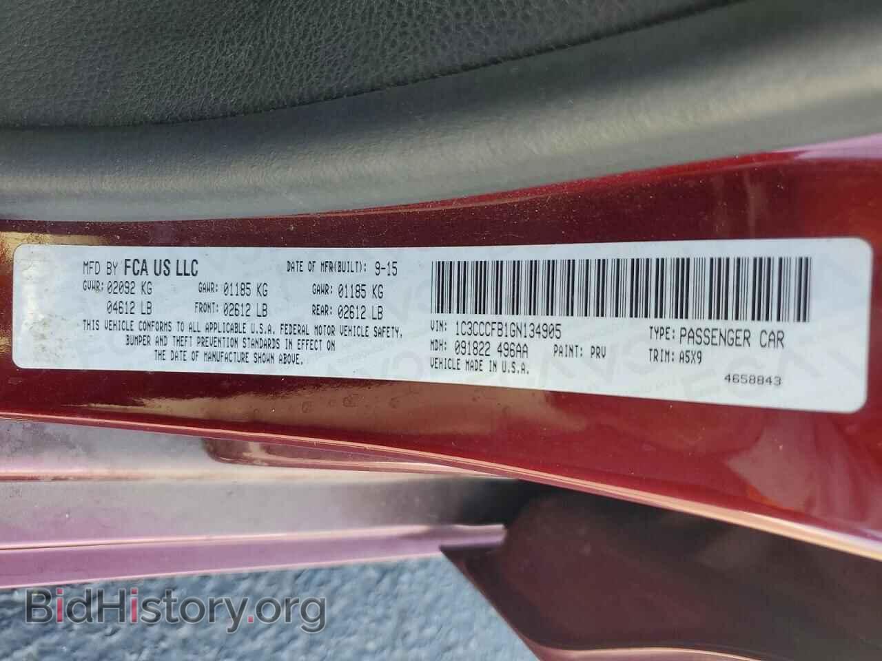 2016 CHRYSLER 200 - VIN: 1C3CCCFB1GN134905 - Photo 13