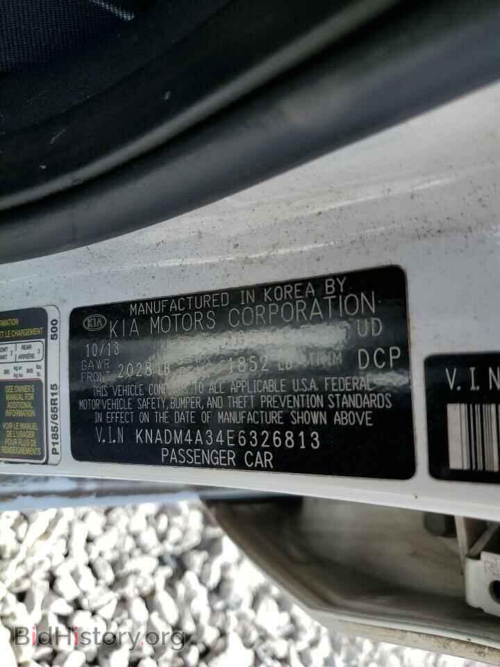 2014 KIA RIO - VIN: KNADM4A34E6326813 - Фото 10