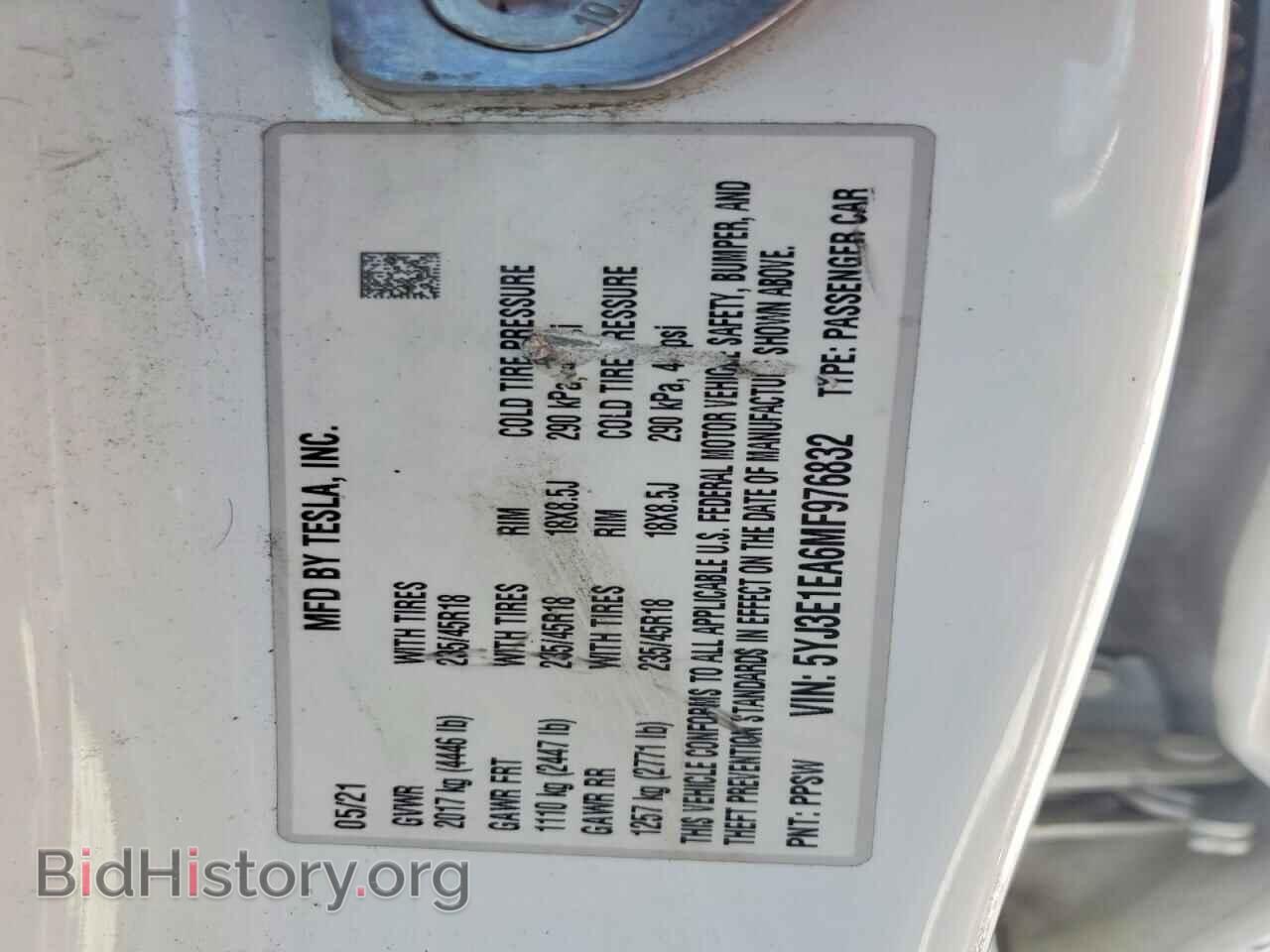 2021 TESLA MODEL 3 - VIN: 5YJ3E1EA6MF976832 - Photo 12