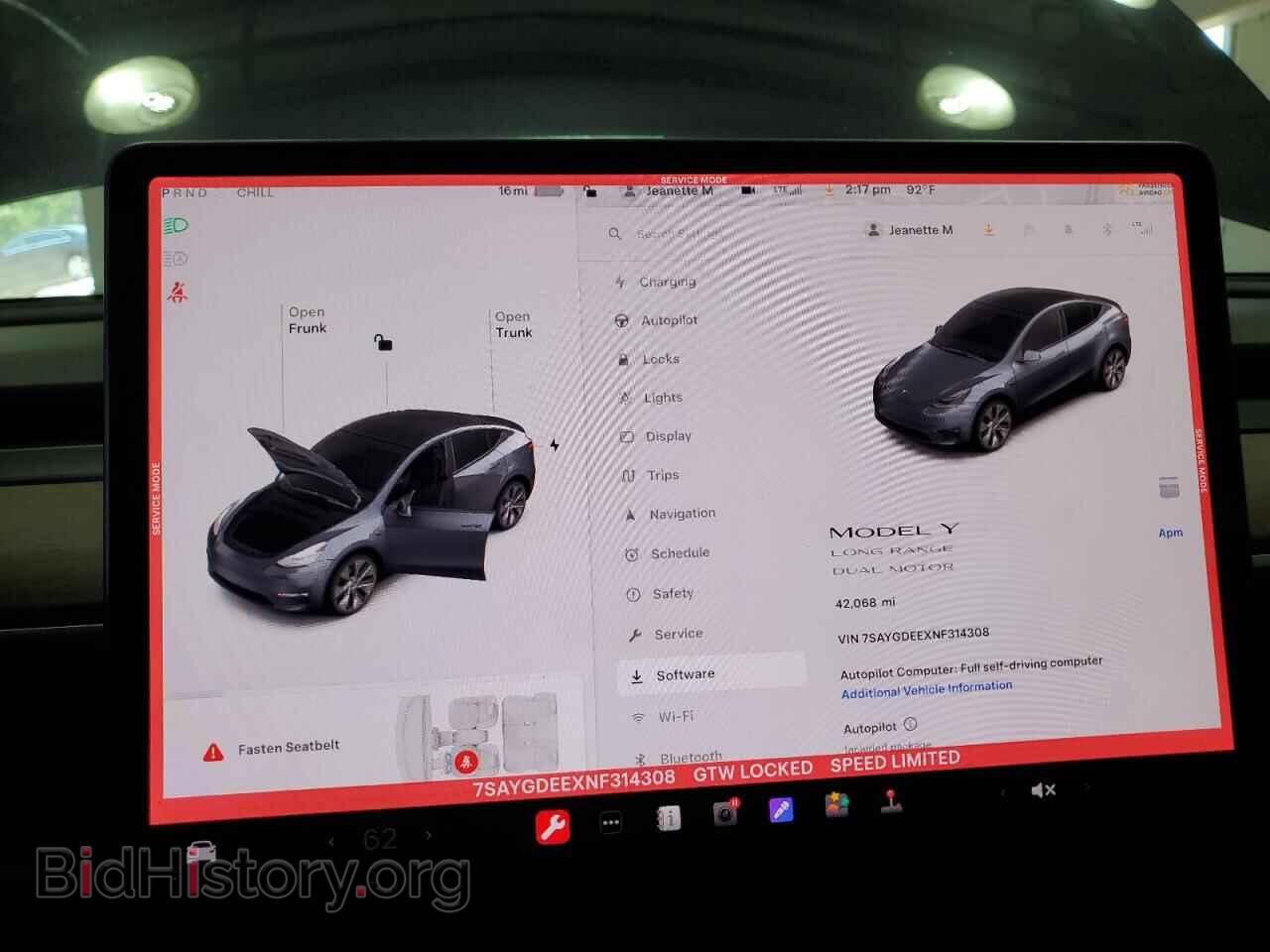 2022 TESLA MODEL Y - VIN: 7SAYGDEEXNF314308 - Фото 9