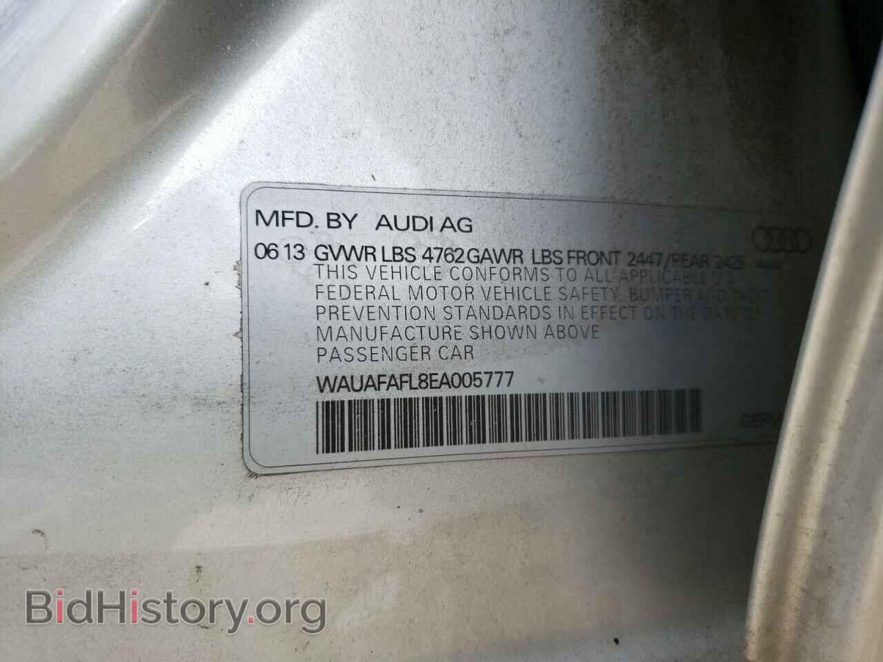 2014 AUDI A4 - VIN: WAUAFAFL8EA005777 - Фото 10