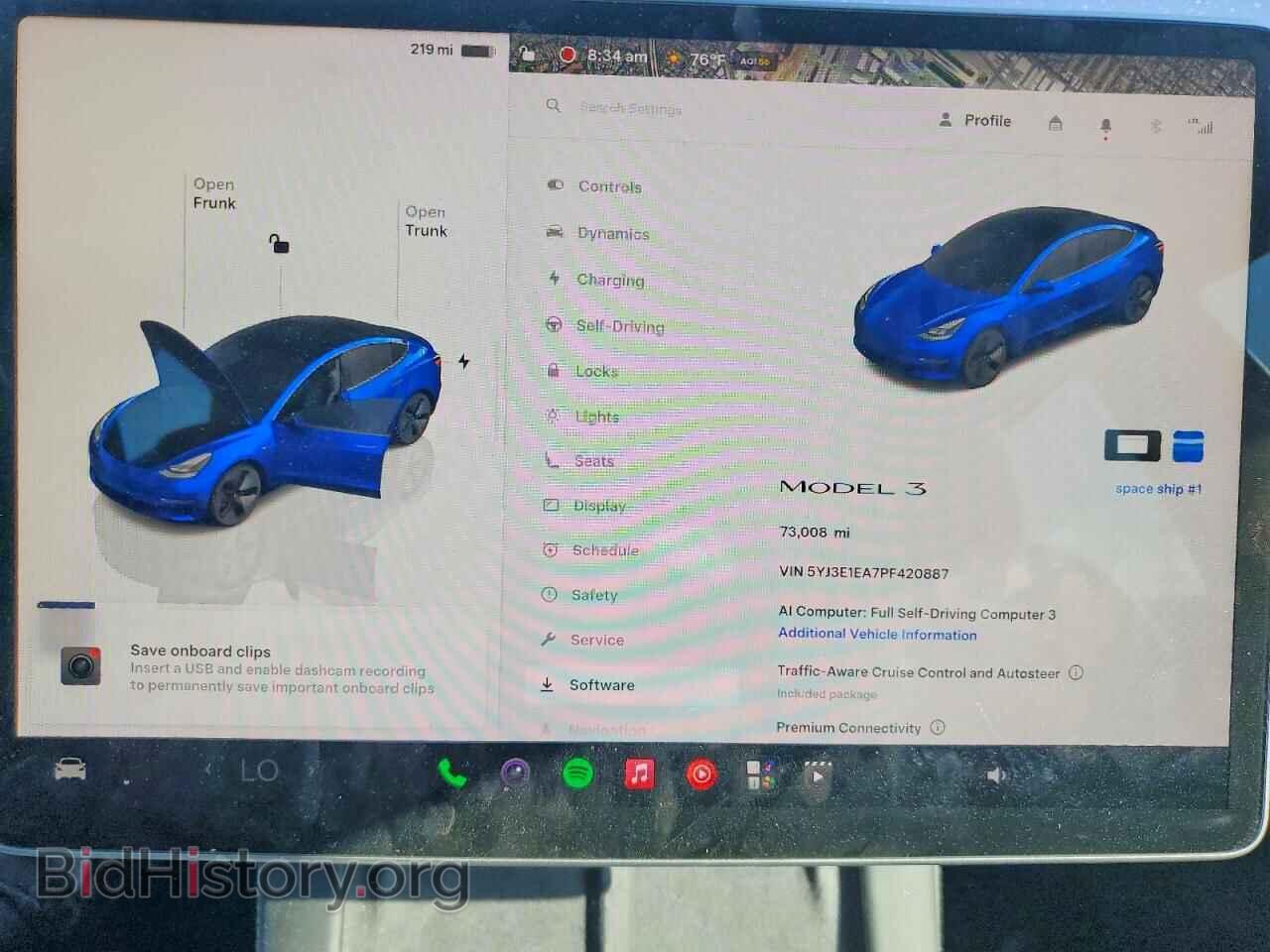 2023 TESLA MODEL 3 - VIN: 5YJ3E1EA7PF420887 - Фото 9