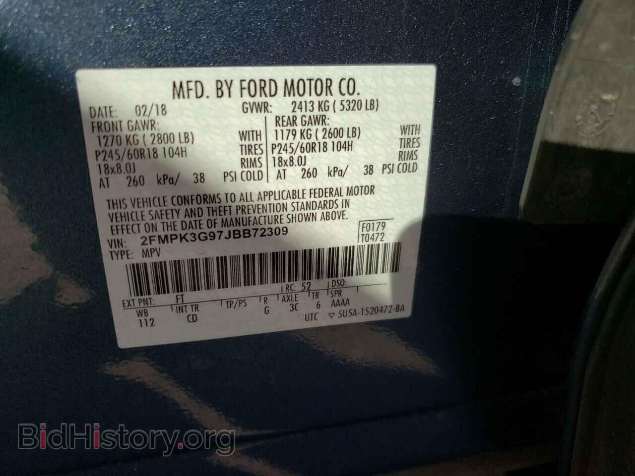 2018 FORD EDGE - VIN: 2FMPK3G97JBB72309 - Photo 10