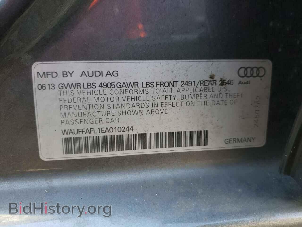 2014 AUDI A4 - VIN: WAUFFAFL1EA010244 - Фото 10