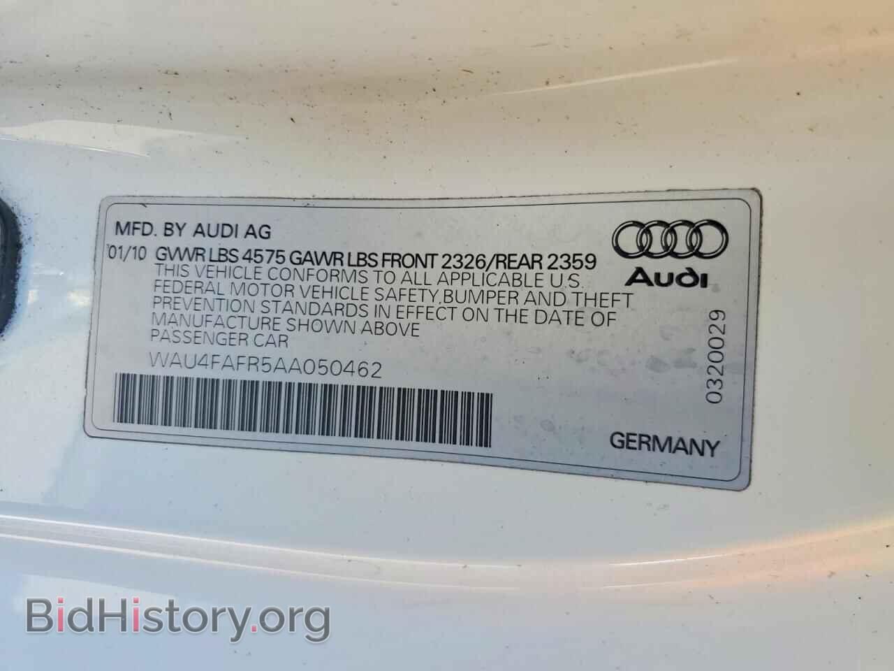 2010 AUDI A5 - VIN: WAU4FAFR5AA050462 - Фото 12