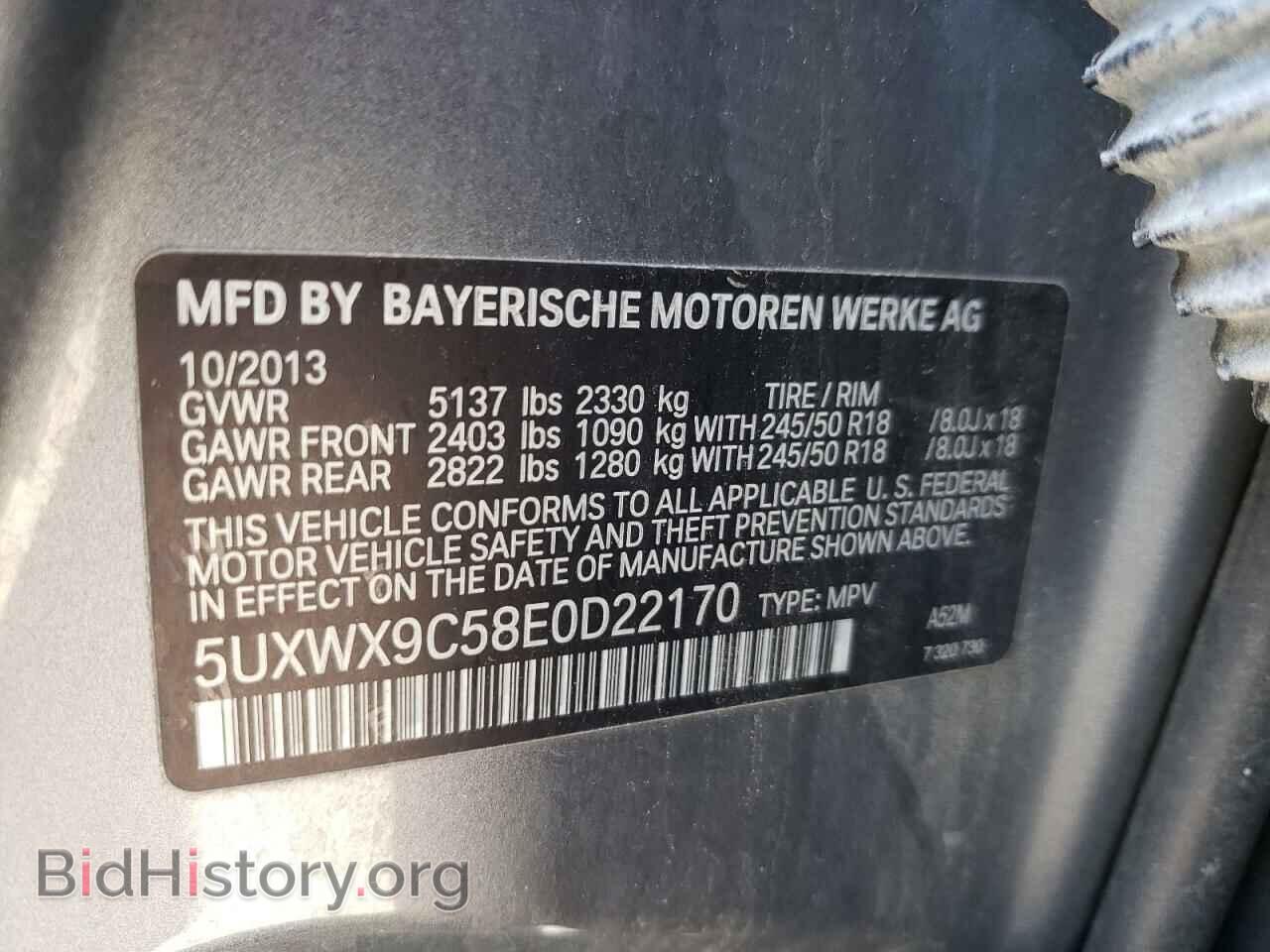 2014 BMW X3 - VIN: 5UXWX9C58E0D22170 - Фото 10