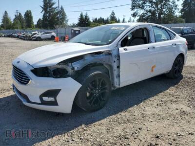 2019 Ford FUSION SE, white — VIN 3FA6P0HD7KR172340, Copart
