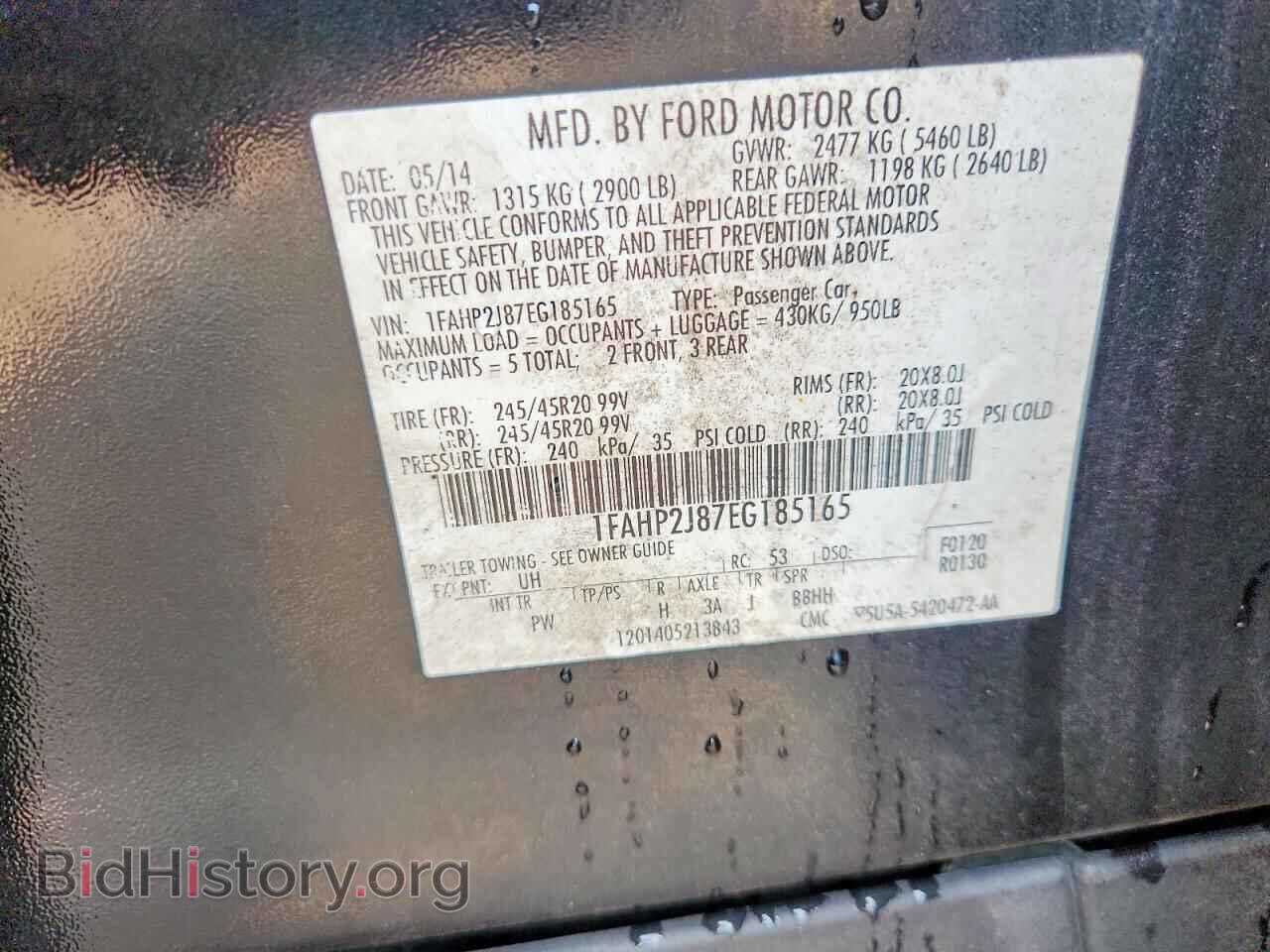 2014 FORD TAURUS - VIN: 1FAHP2J87EG185165 - Photo 13