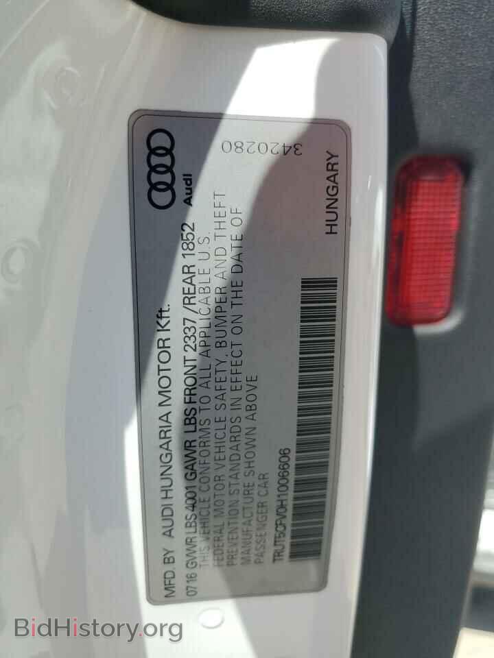 2017 AUDI TT - VIN: TRUT5CFV0H1006606 - Фото 13