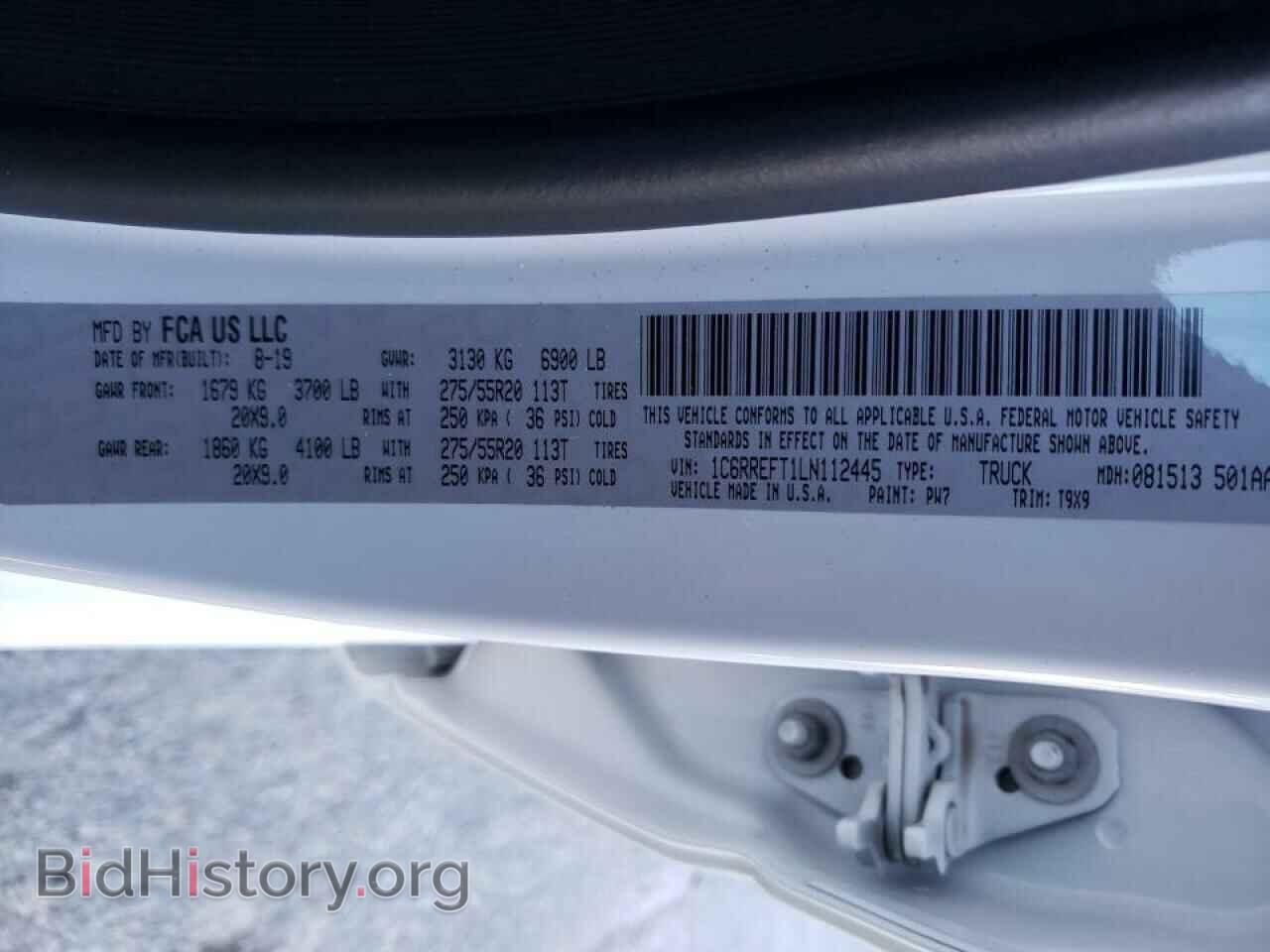 2020 RAM 1500 - VIN: 1C6RREFT1LN112445 - Фото 10