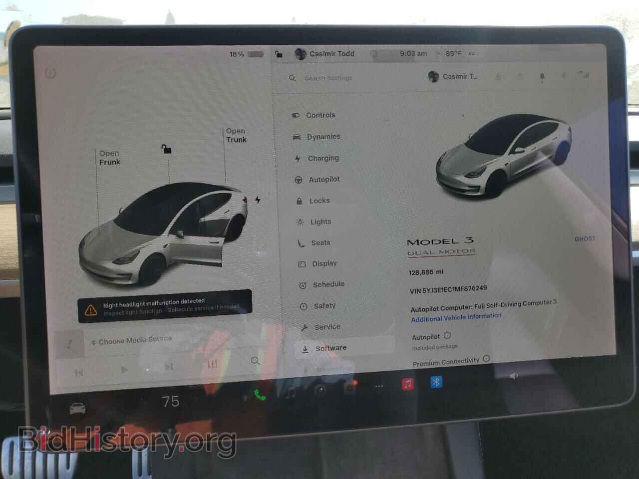 2021 TESLA MODEL 3 - VIN: 5YJ3E1EC1MF876249 - Photo 9