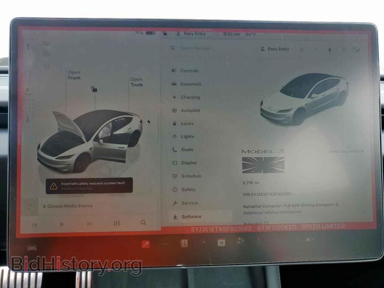2025 TESLA MODEL 3 - VIN: 5YJ3E1ETXSF931083 - Фото 9