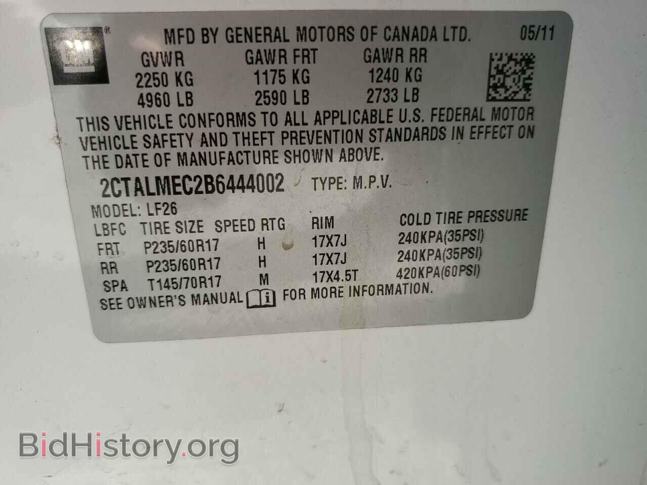 2011 GMC TERRAIN - VIN: 2CTALMEC2B6444002 - Photo 10