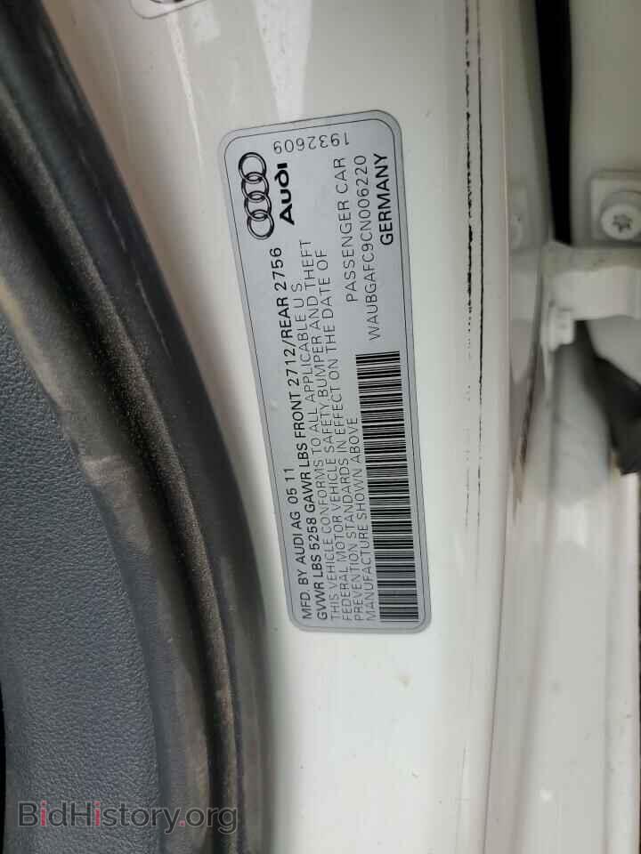2012 AUDI A6 - VIN: WAUBGAFC9CN006220 - Фото 12