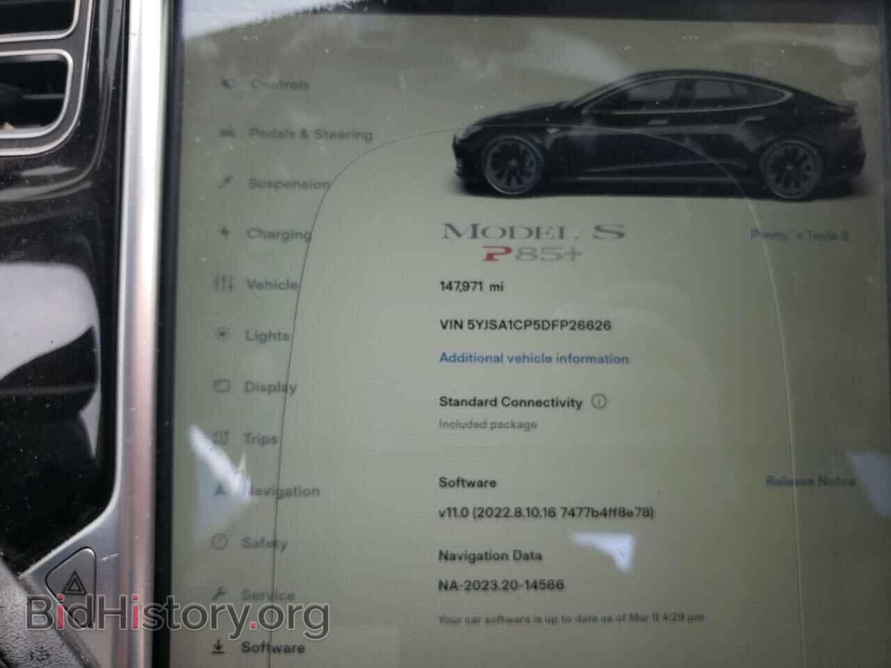 2013 TESLA MODEL S - VIN: 5YJSA1CP5DFP26626 - Фото 9