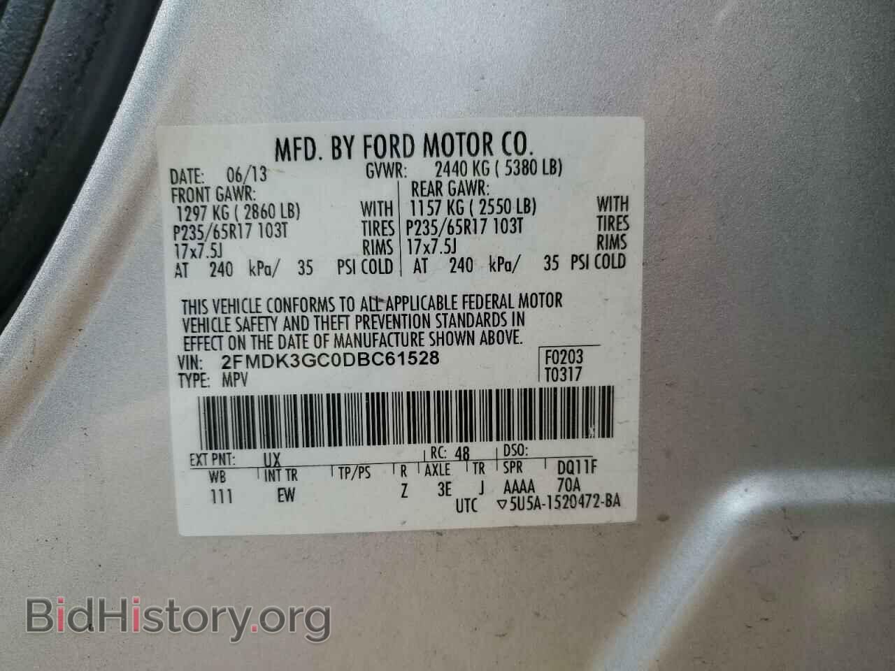 2013 FORD EDGE - VIN: 2FMDK3GC0DBC61528 - Photo 14