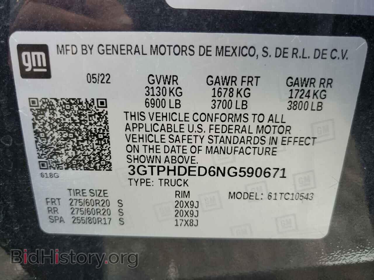 2022 GMC SIERRA - VIN: 3GTPHDED6NG590671 - Фото 12