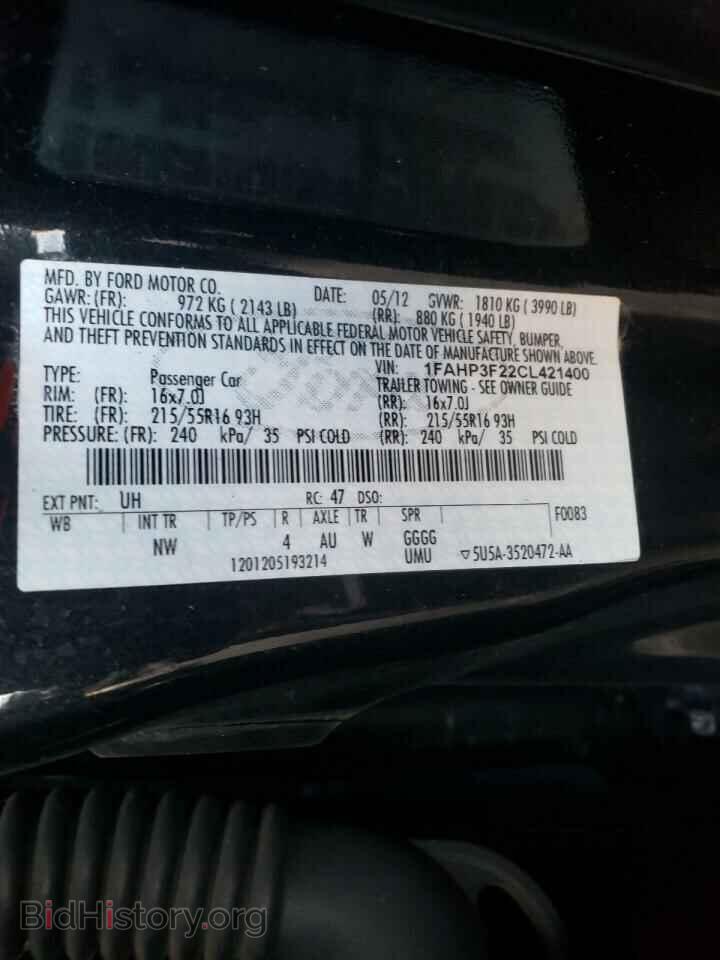 2012 FORD FOCUS - VIN: 1FAHP3F22CL421400 - Photo 10