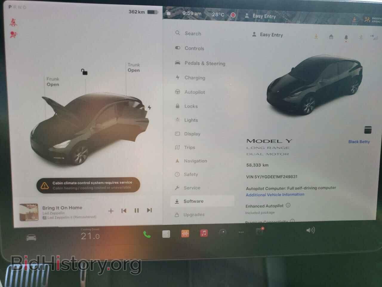2021 TESLA MODEL Y - VIN: 5YJYGDEE1MF249831 - Фото 9