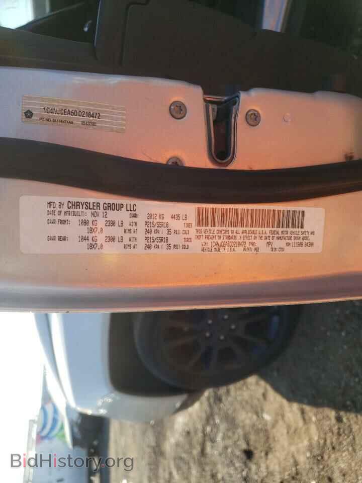 2013 JEEP COMPASS - VIN: 1C4NJCEA5DD218472 - Photo 10