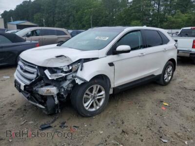 2015 Ford EDGE SEL, white — VIN 2FMTK3J88FBB33007, Copart