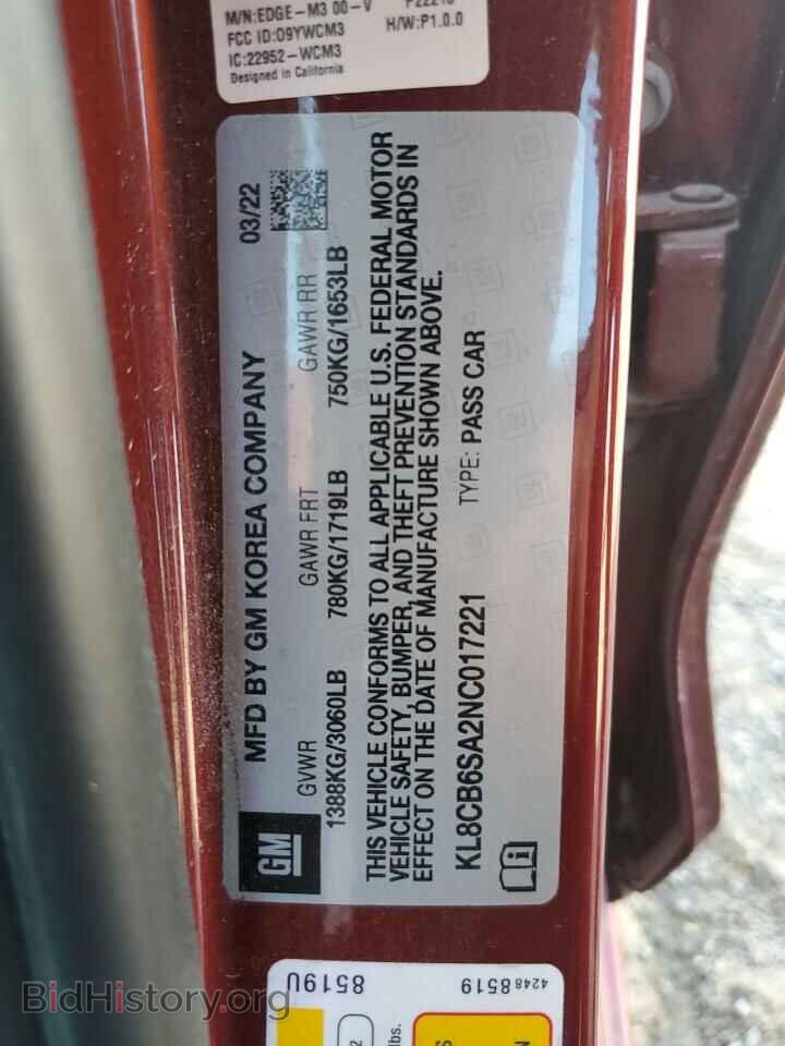 2022 CHEVROLET SPARK - VIN: KL8CB6SA2NC017221 - Фото 12