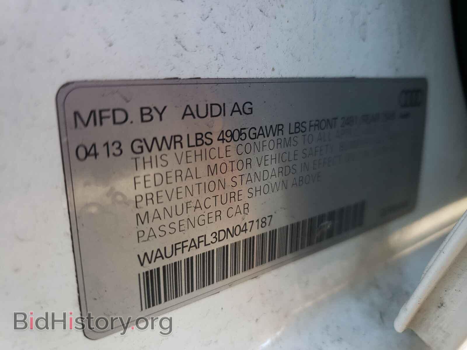 2013 AUDI A4 - VIN: WAUFFAFL3DN047187 - Фото 10