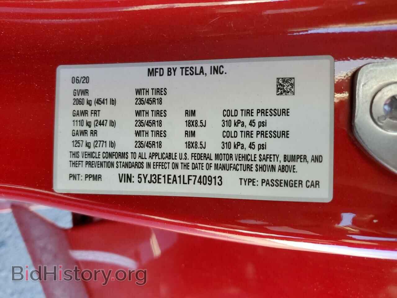 2020 TESLA MODEL 3 - VIN: 5YJ3E1EA1LF740913 - Photo 10
