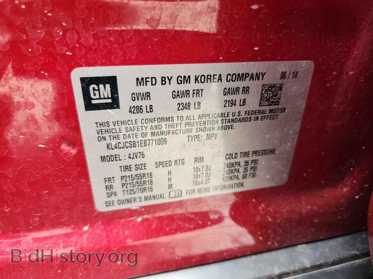 2014 BUICK ENCORE - VIN: KL4CJCSB1EB771809 - Photo 14