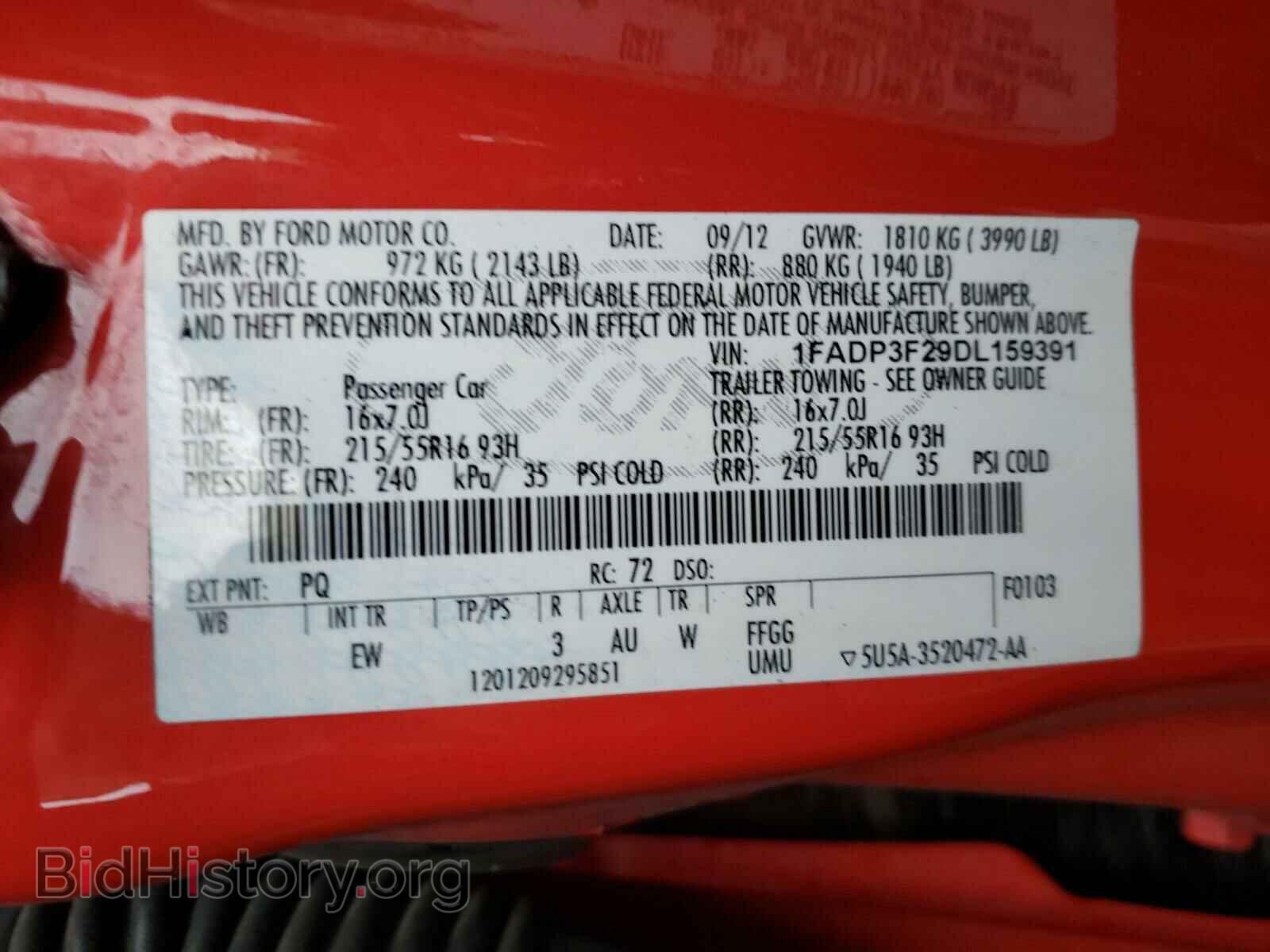 2013 FORD FOCUS - VIN: 1FADP3F29DL159391 - Photo 10