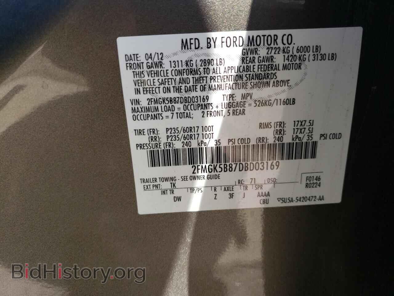 2013 FORD FLEX - VIN: 2FMGK5B87DBD03169 - Photo 13