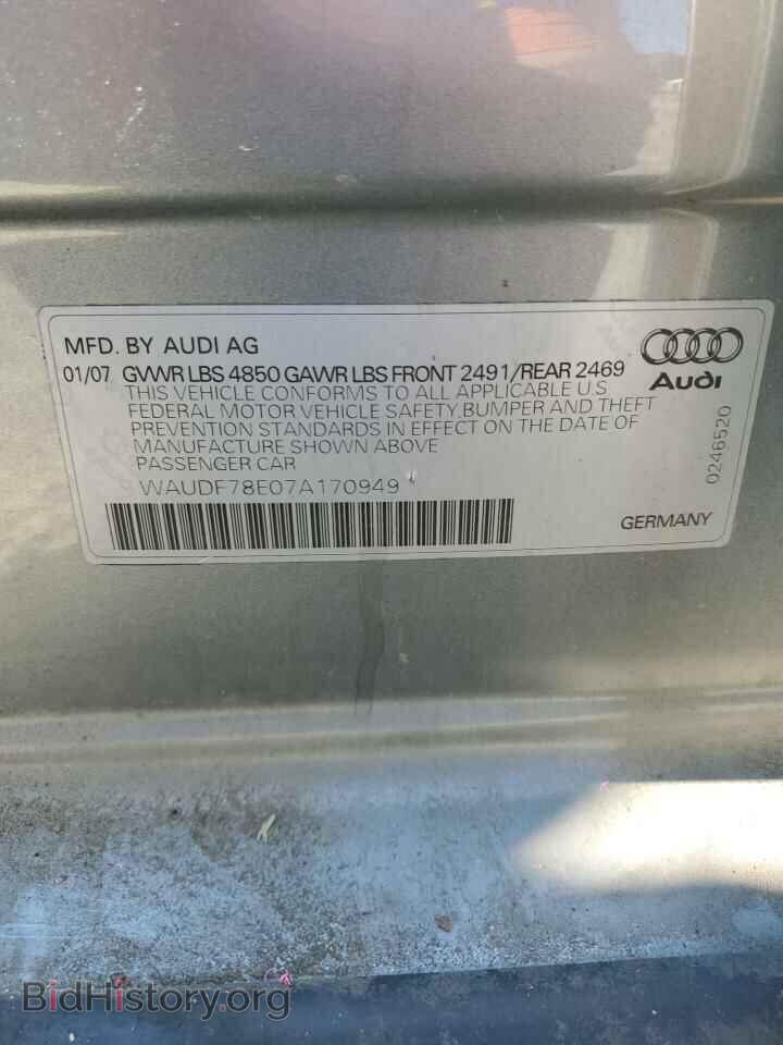2007 AUDI A4 - VIN: WAUDF78E07A170949 - Photo 12