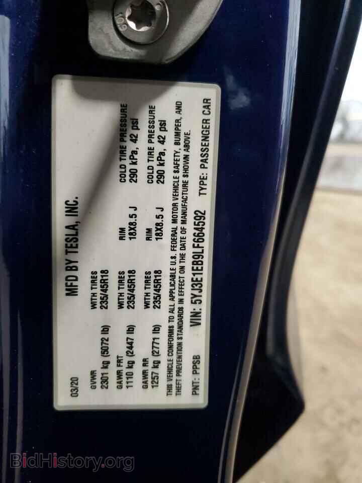 2020 TESLA MODEL 3 - VIN: 5YJ3E1EB9LF664592 - Photo 13