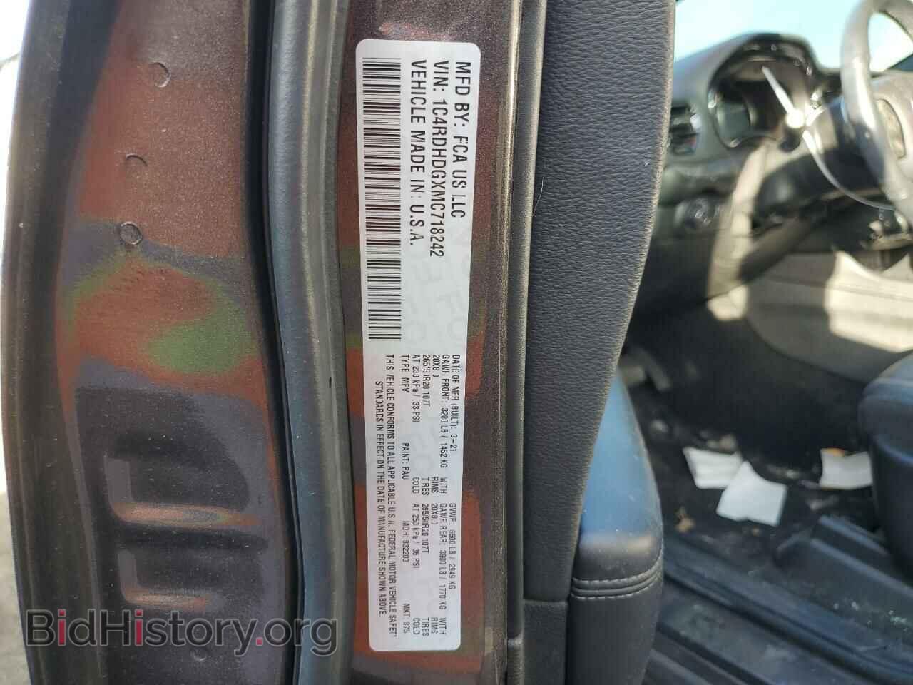 2021 DODGE DURANGO - VIN: 1C4RDHDGXMC718242 - Photo 10