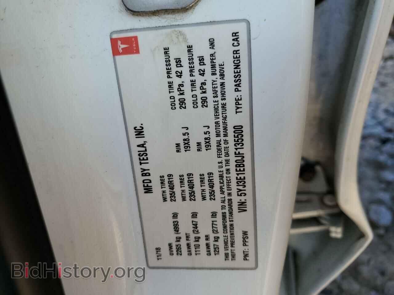 2018 TESLA MODEL 3 - VIN: 5YJ3E1EB0JF135500 - Photo 10