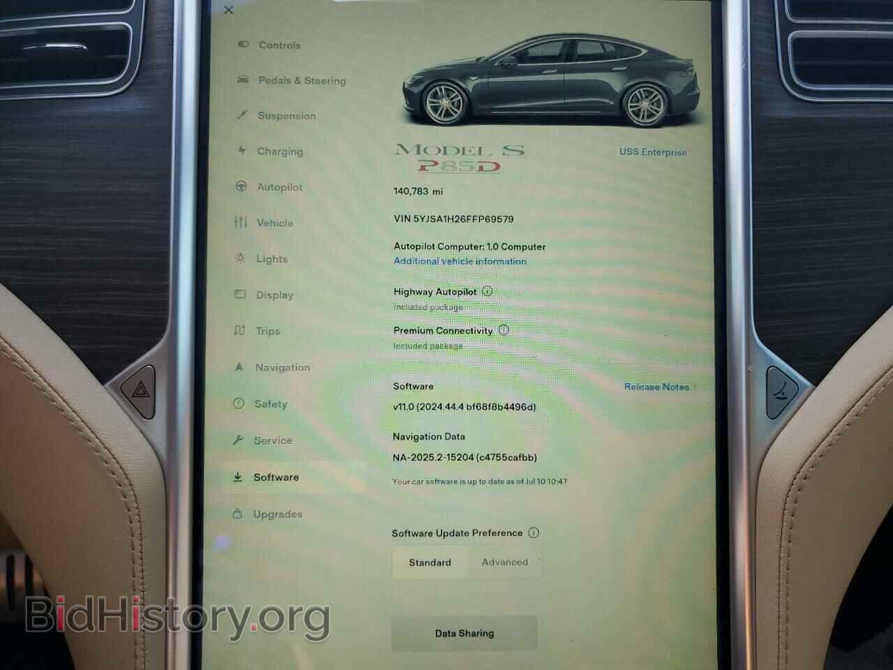 2015 TESLA MODEL S - VIN: 5YJSA1H26FFP69579 - Фото 9