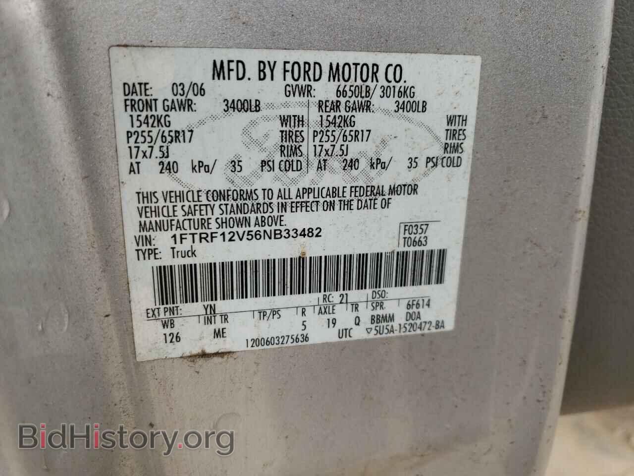 2006 FORD All Models - VIN: 1FTRF12V56NB33482 - Photo 12