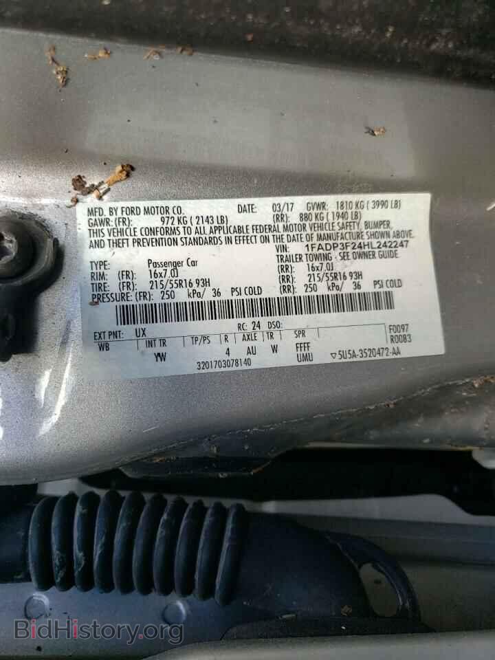 2017 FORD FOCUS - VIN: 1FADP3F24HL242247 - Photo 10