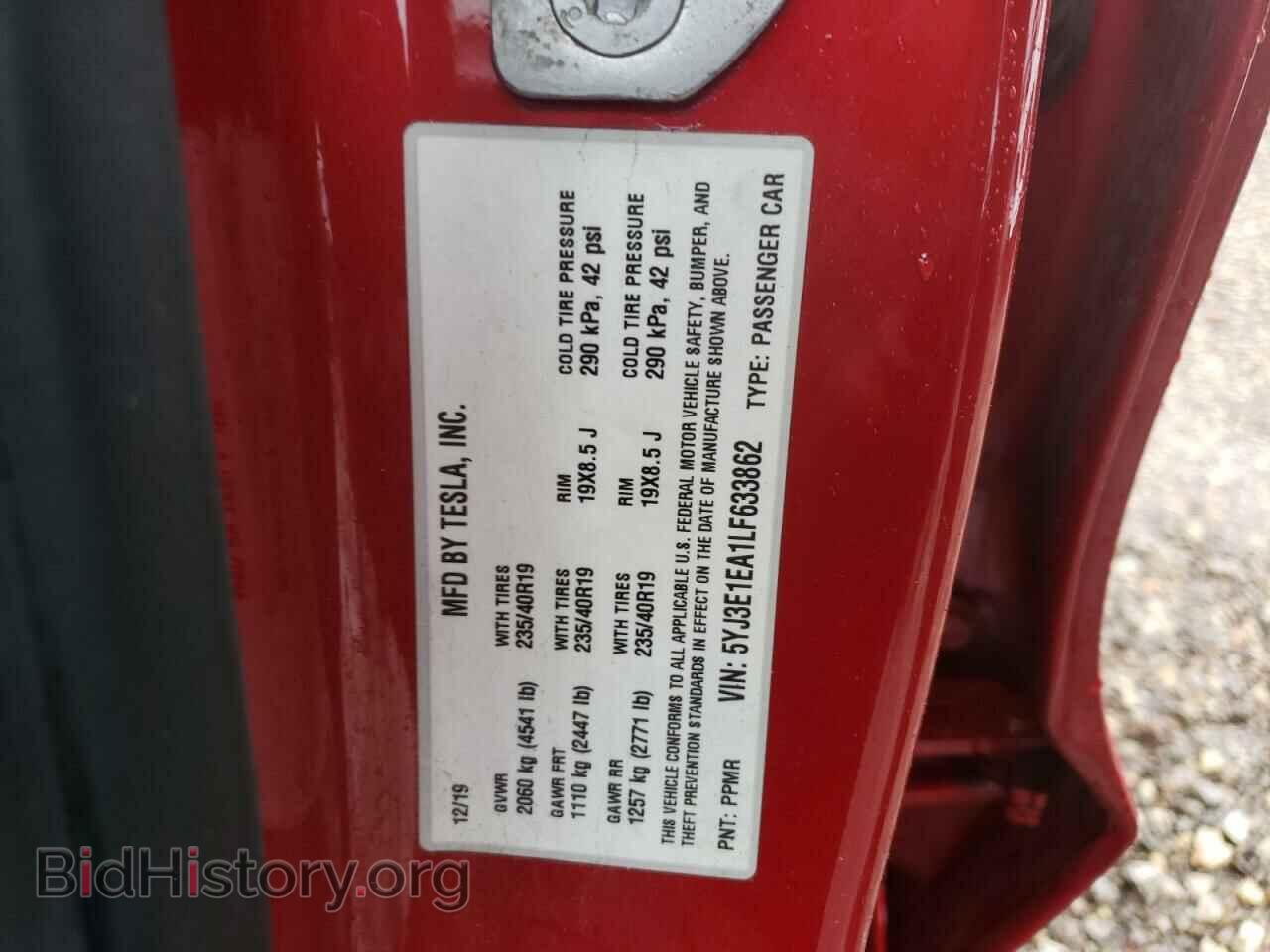 2020 TESLA MODEL 3 - VIN: 5YJ3E1EA1LF633862 - Фото 10