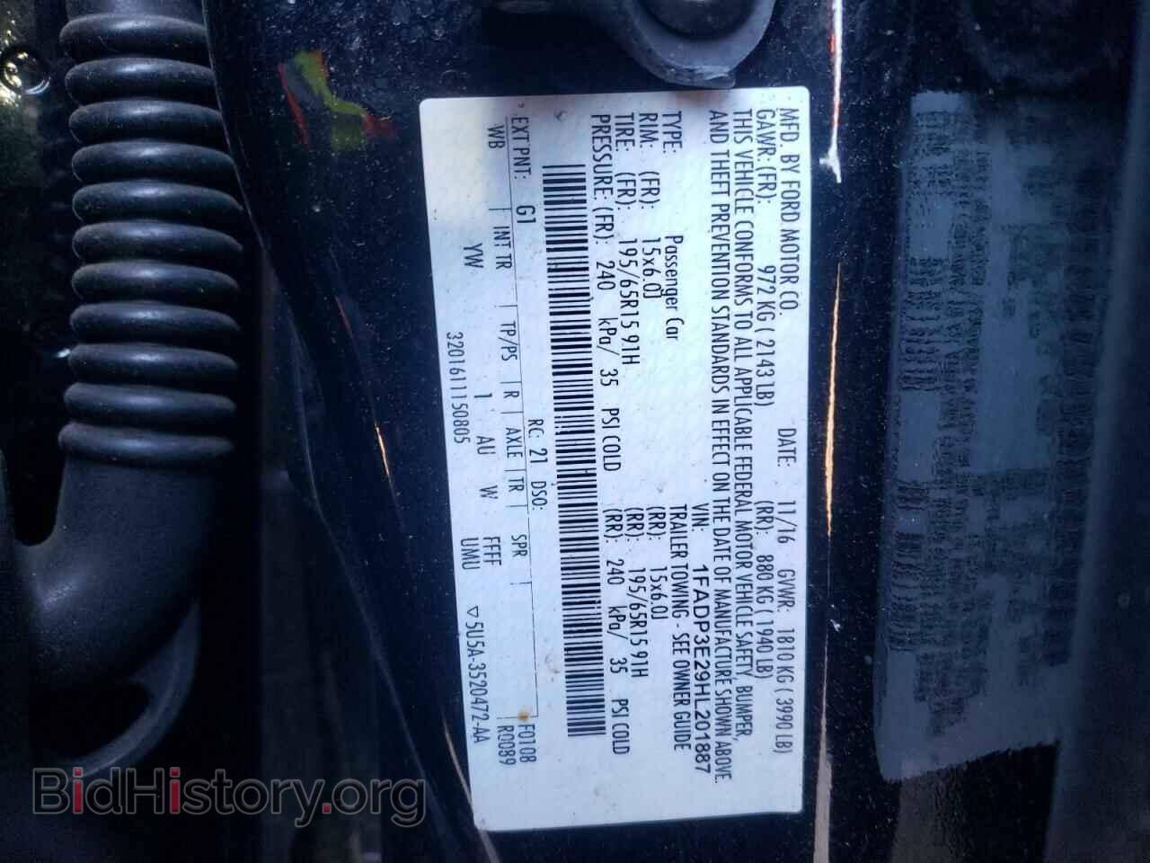 2017 FORD FOCUS - VIN: 1FADP3E29HL201887 - Photo 10