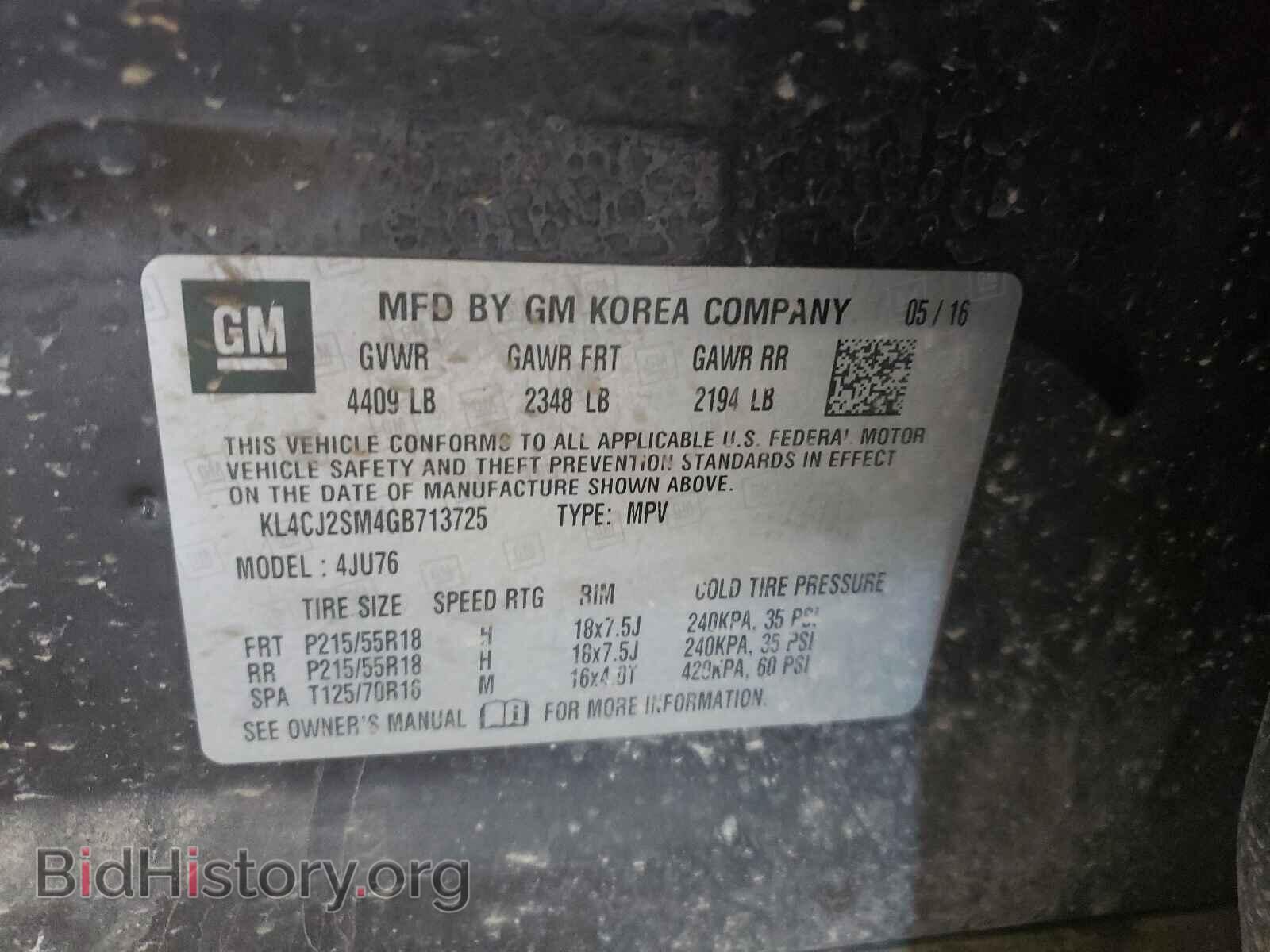 2016 BUICK ENCORE - VIN: KL4CJ2SM4GB713725 - Photo 10